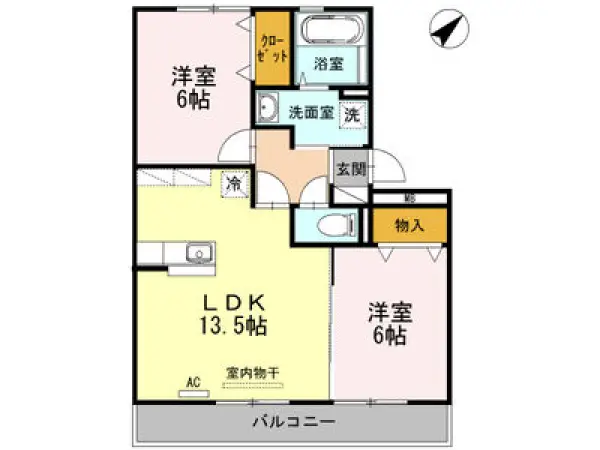302号室の間取り図