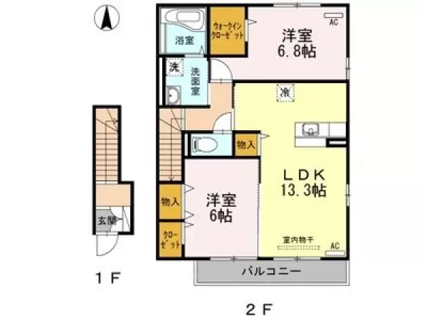 203号室の間取り図