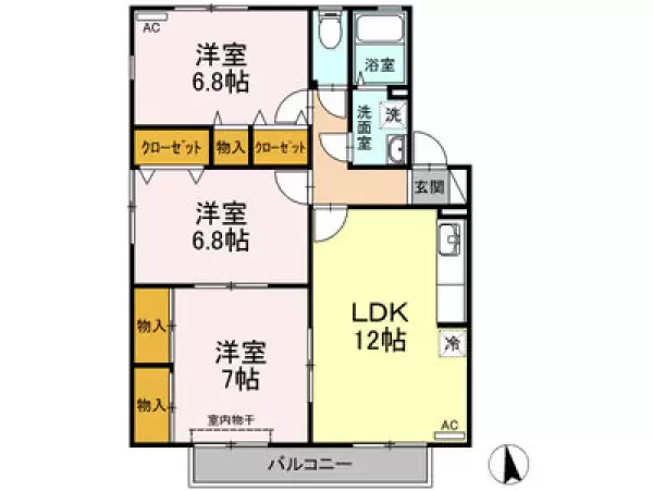 102号室の間取り図