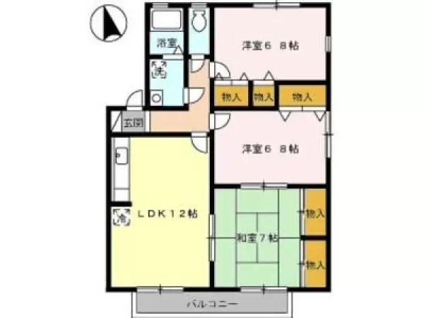 201号室の間取り図