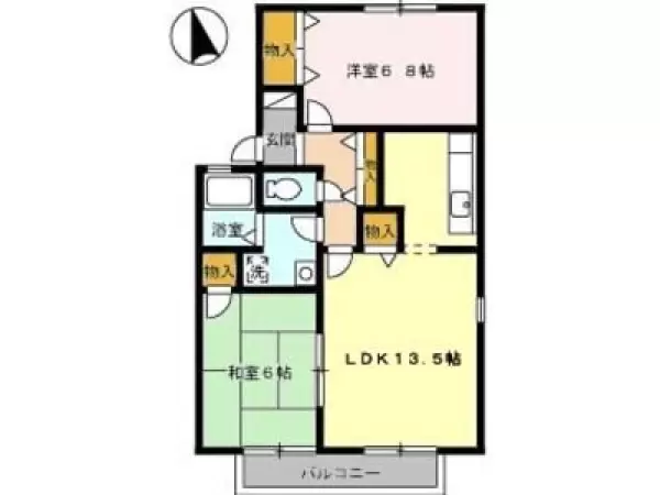 201号室の間取り図