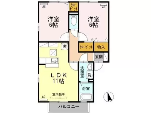 101号室の間取り図