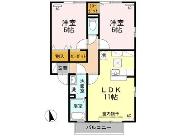 102号室の間取り図