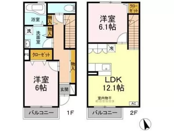 102号室の間取り図