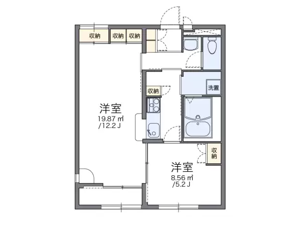 201号室の間取り図