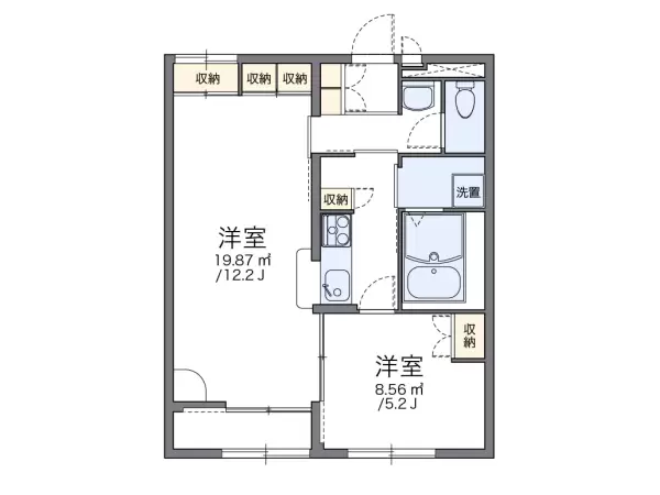 203号室の間取り図