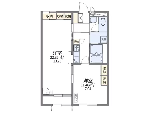 105号室の間取り図