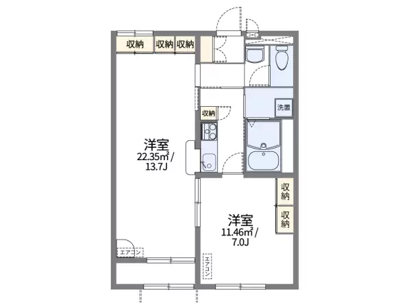 106号室の間取り図