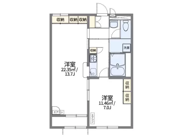 108号室の間取り図