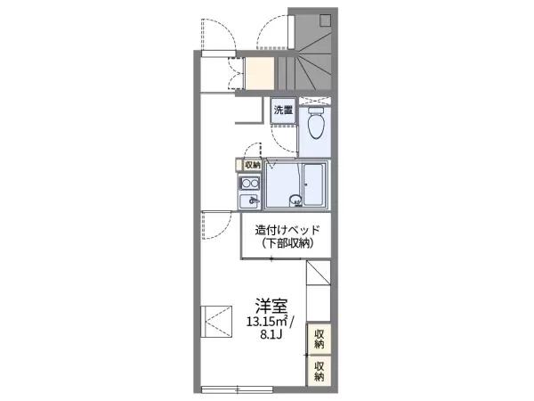 107号室の間取り図