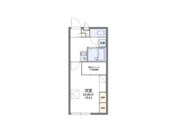 206号室の間取り図