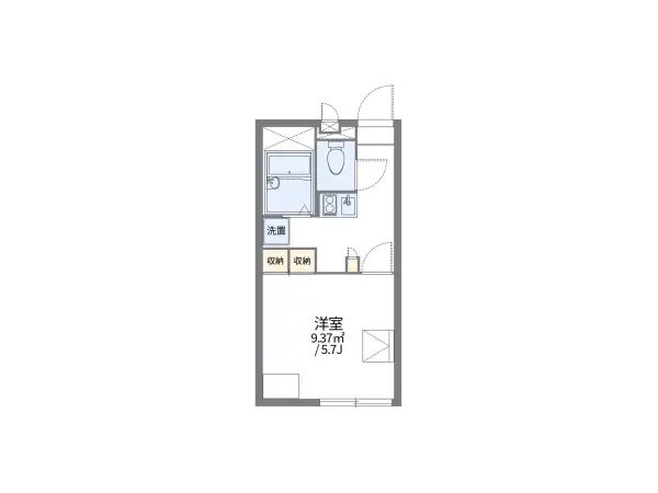 206号室の間取り図