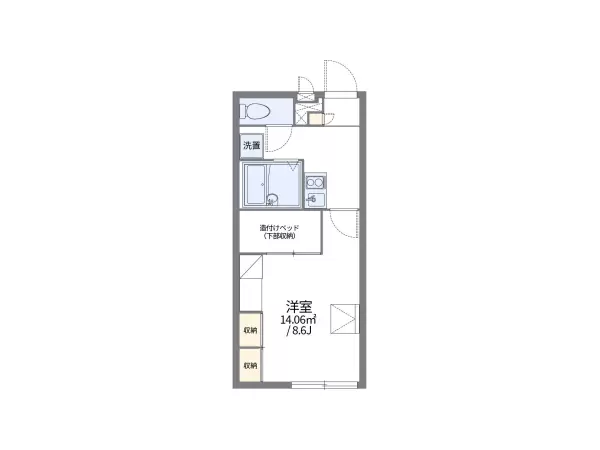 208号室の間取り図