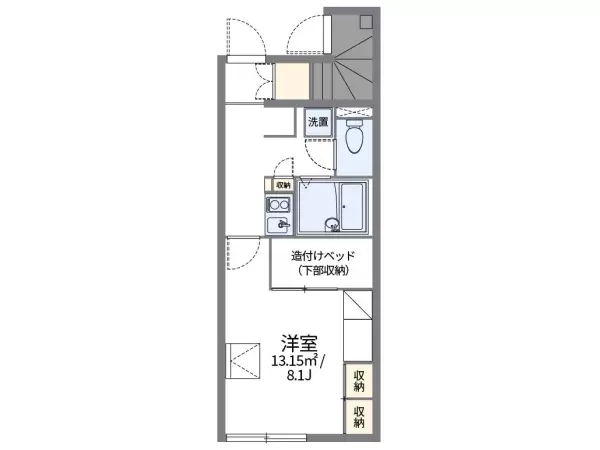 107号室の間取り図