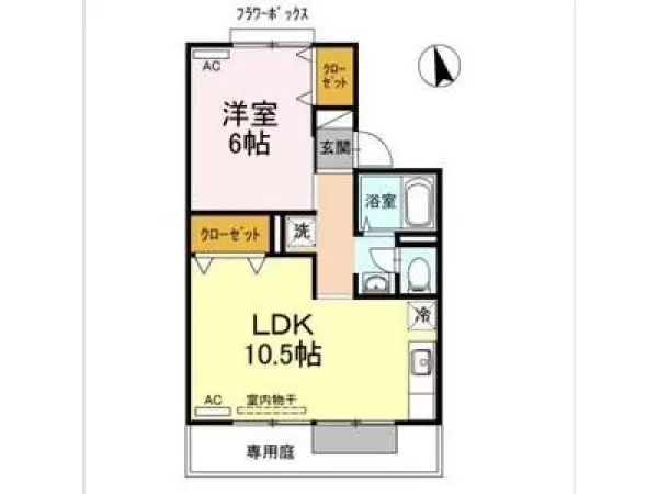 104号室の間取り図