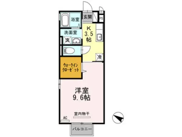 004号室の間取り図