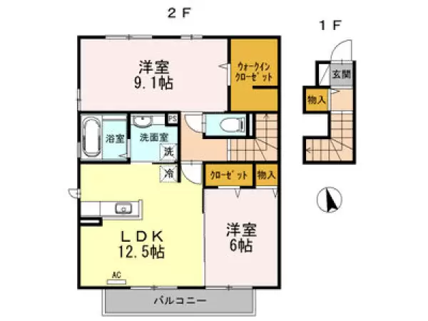 203号室の間取り図