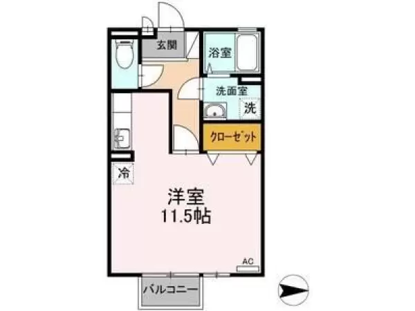 202号室の間取り図
