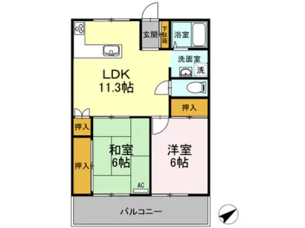 105号室の間取り図