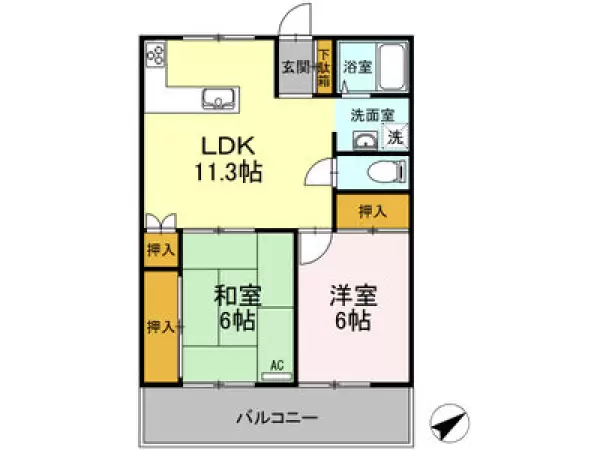 205号室の間取り図