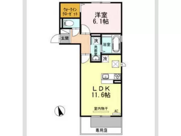 101号室の間取り図