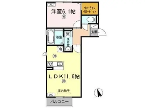 203号室の間取り図