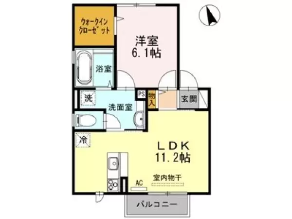 202号室の間取り図