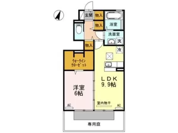 105号室の間取り図