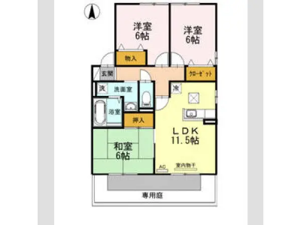 101号室の間取り図