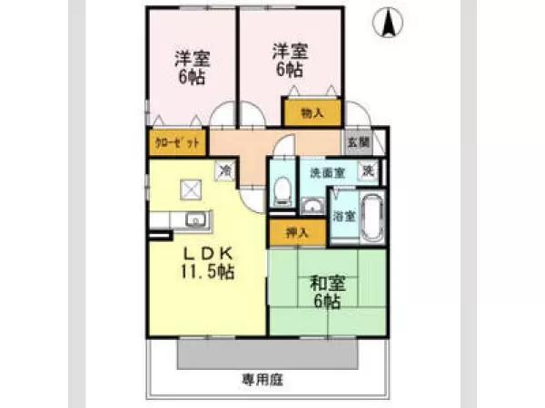 102号室の間取り図