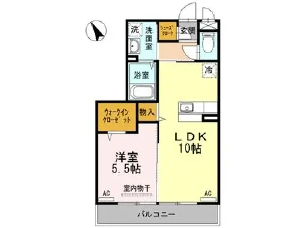 202号室の間取り図