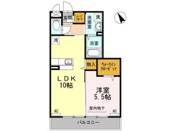 203号室の間取り図
