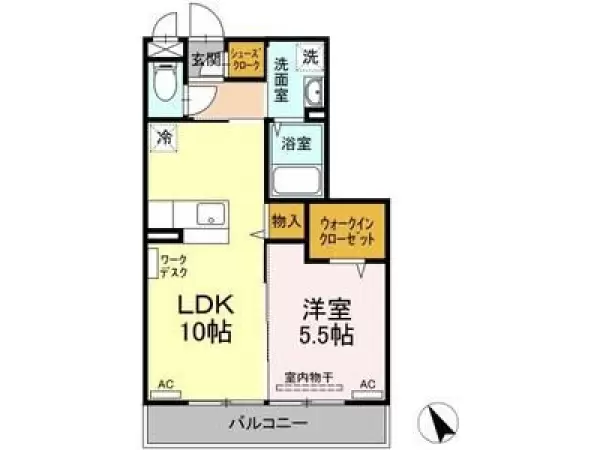 303号室の間取り図