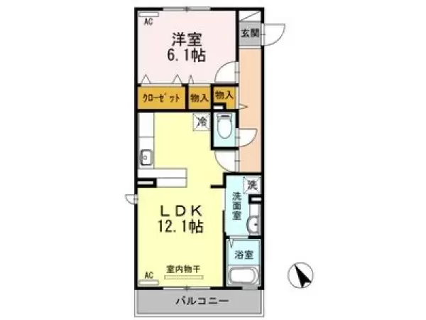 305号室の間取り図