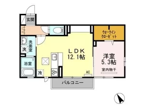 102号室の間取り図