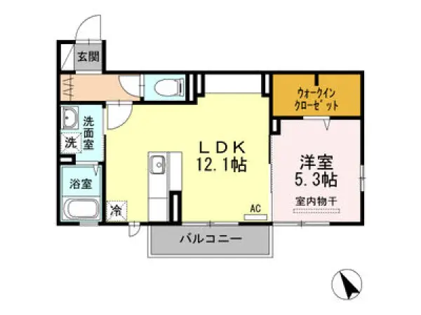 202号室の間取り図