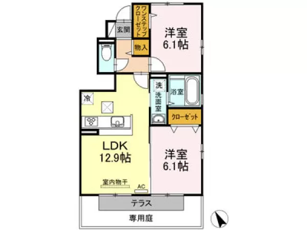101号室の間取り図