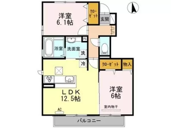 102号室の間取り図