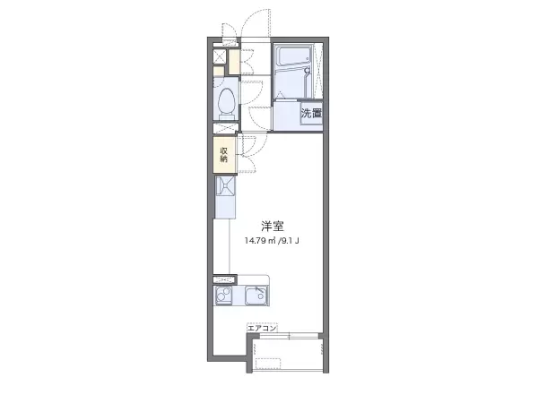 210号室の間取り図