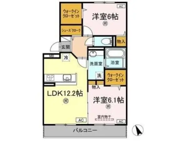 205号室の間取り図
