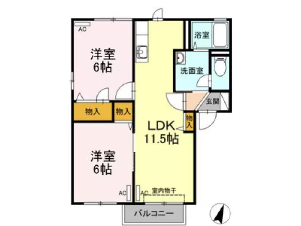 102号室の間取り図