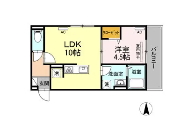 203号室の間取り図