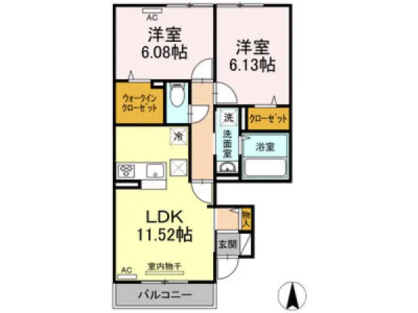 102号室の間取り図