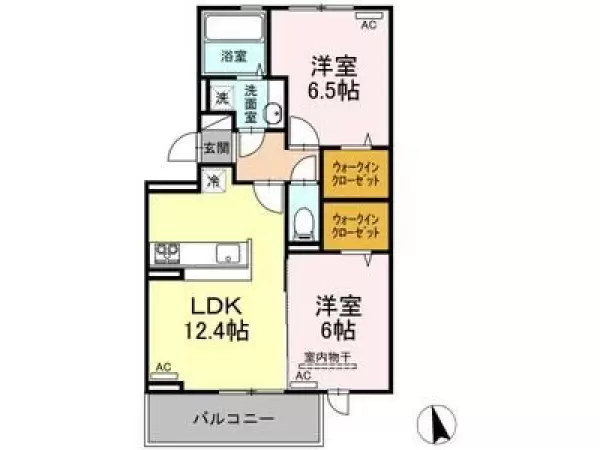 107号室の間取り図