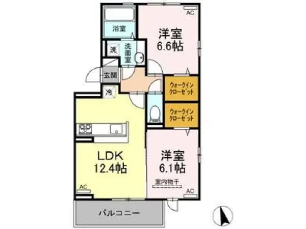201号室の間取り図