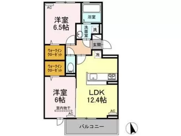 202号室の間取り図