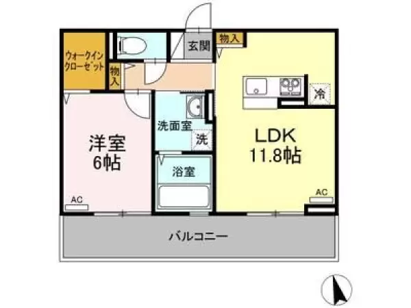 305号室の間取り図