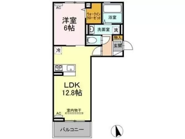 306号室の間取り図