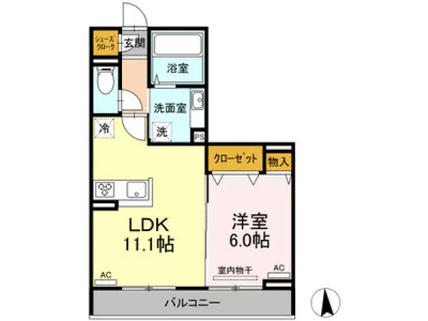 303号室の間取り図