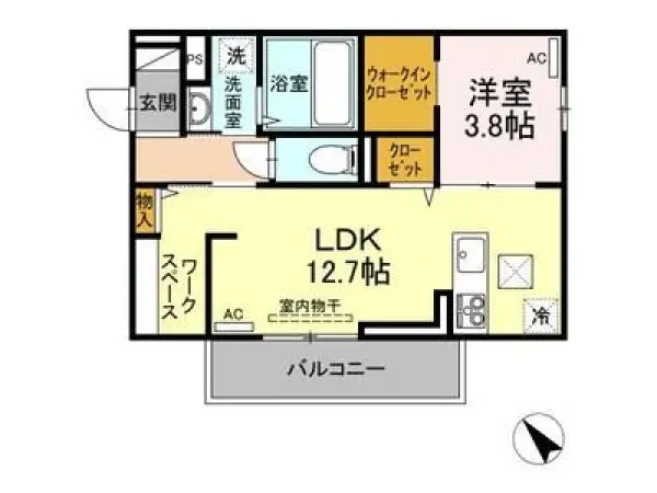 105号室の間取り図